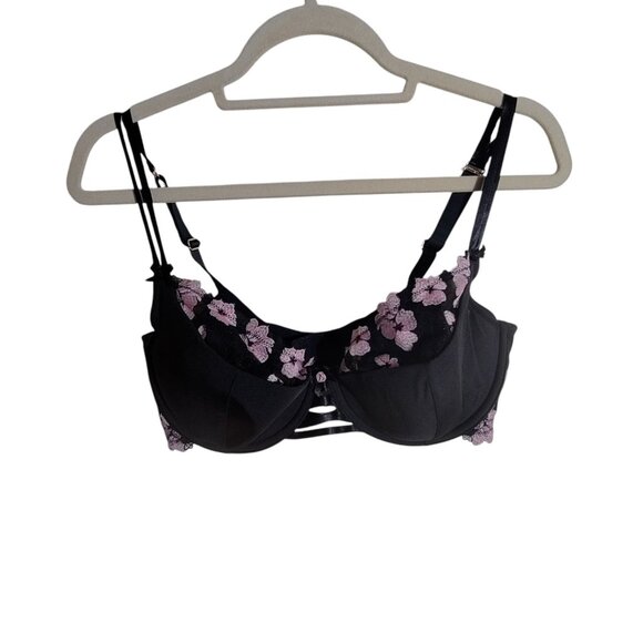 Lane‎ Bryant Embroidered Unlined Balconette Bra 38DDD - Picture 1 of 6